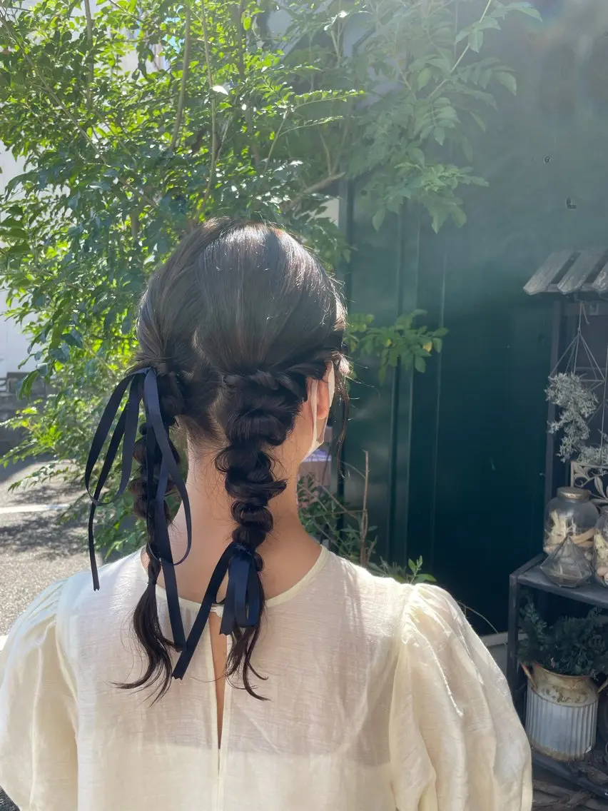 ミディアム ヘアアレンジ 山下 襟華のヘアスタイル