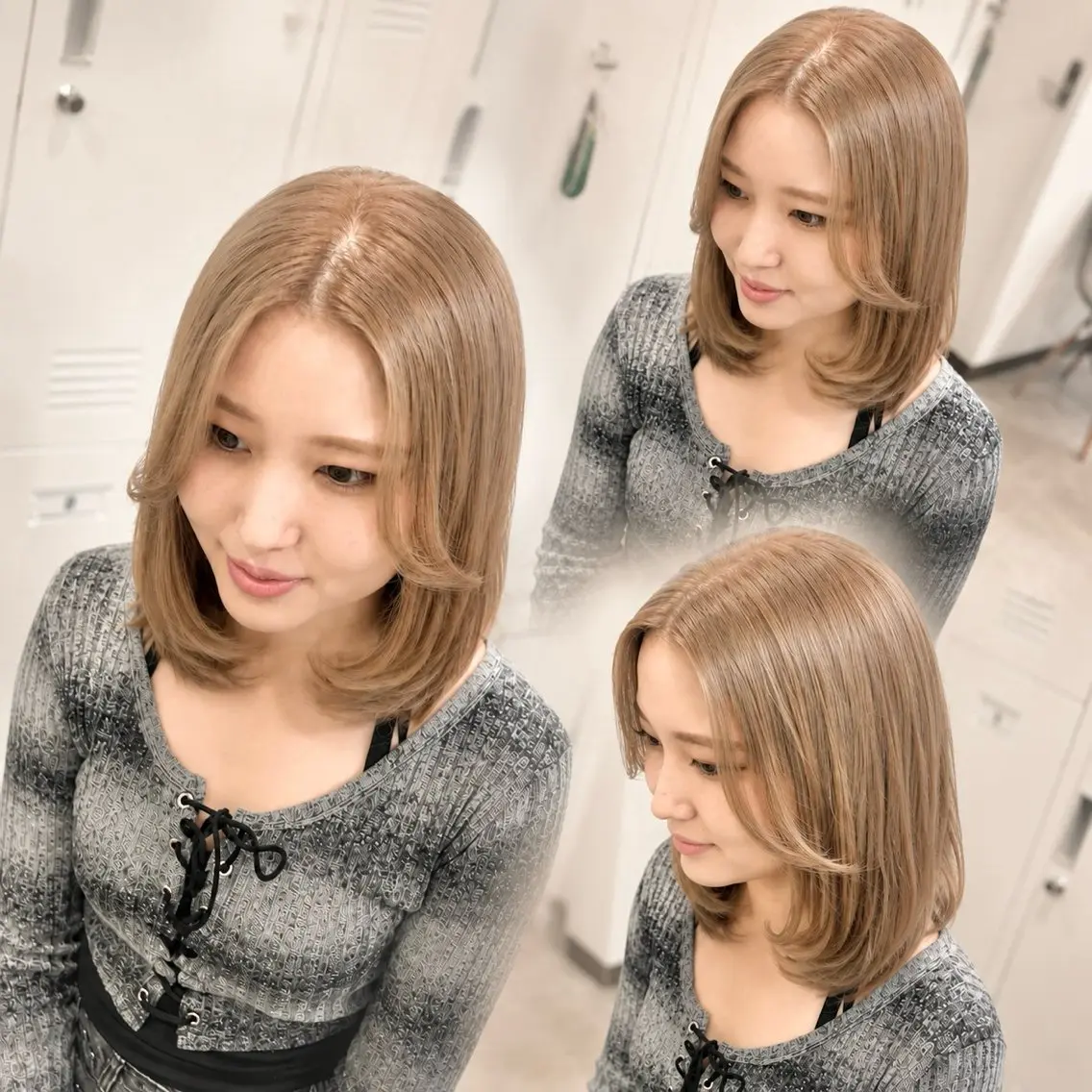 ミディアム レイヤーカット 🎀HIKARI🎀 ハイライト➕レイヤーのヘアスタイル