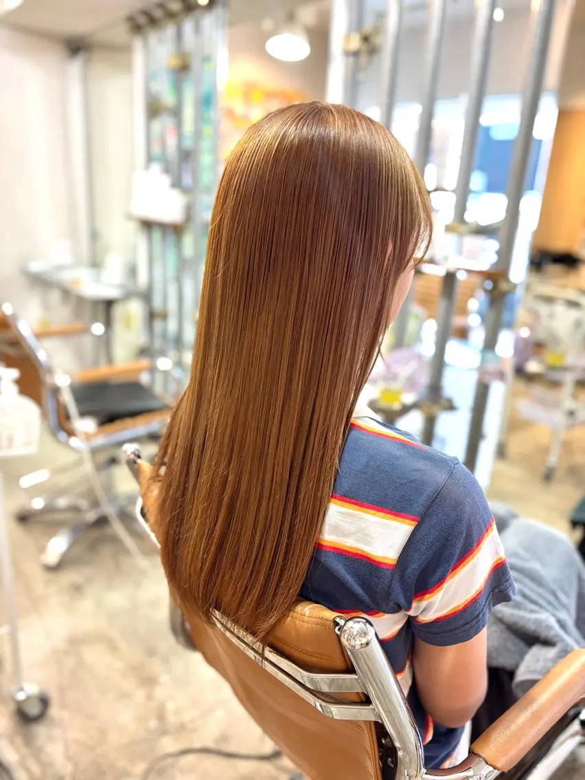セミロング カラー ヘアカラー トリートメント 髪質改善/ヘアケア coiiはしもとはなのヘアスタイル