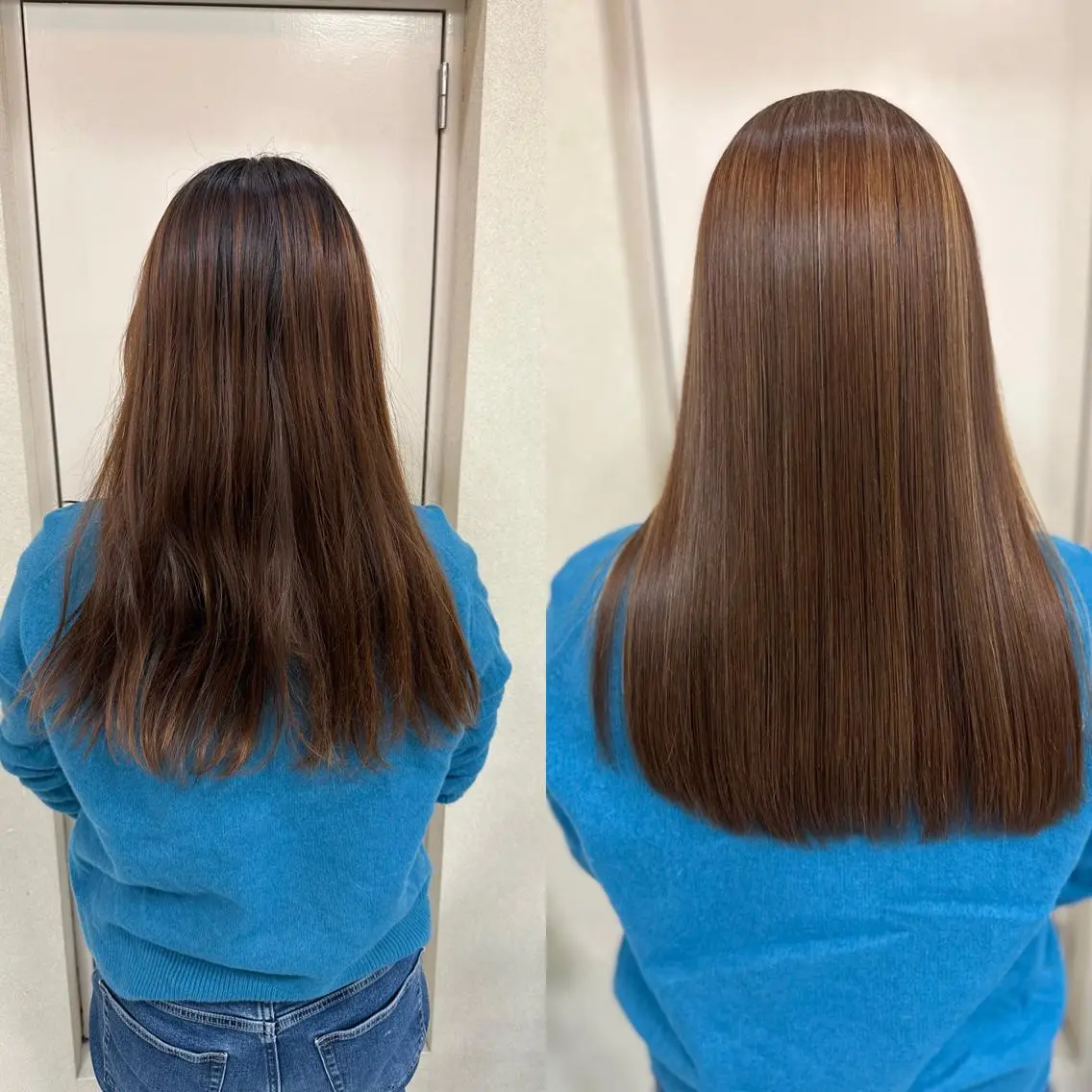 ロング パーマ カット 縮毛矯正 トリートメント 髪質改善/縮毛矯正 /レイヤーカット岡部のヘアスタイル