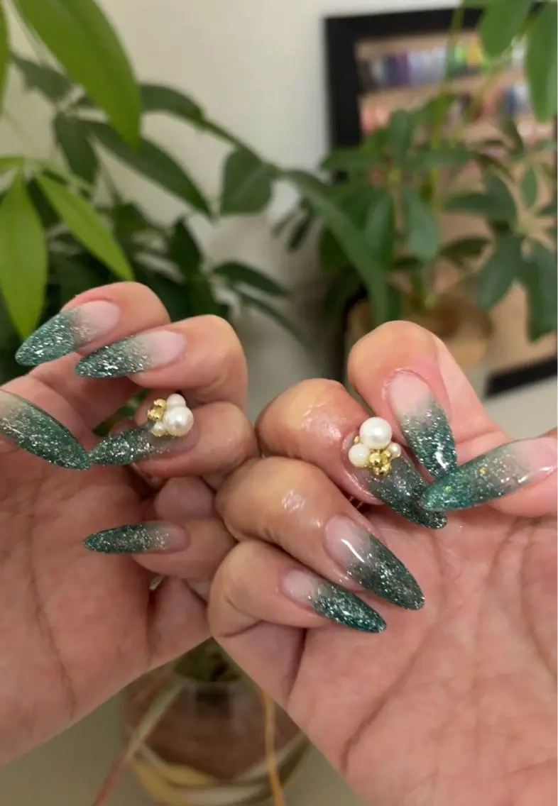 ネイル 長さ出し フラッシュネイル ジェルネイル グラデーション gypso.267 🌷SETO🌷のネイルデザイン