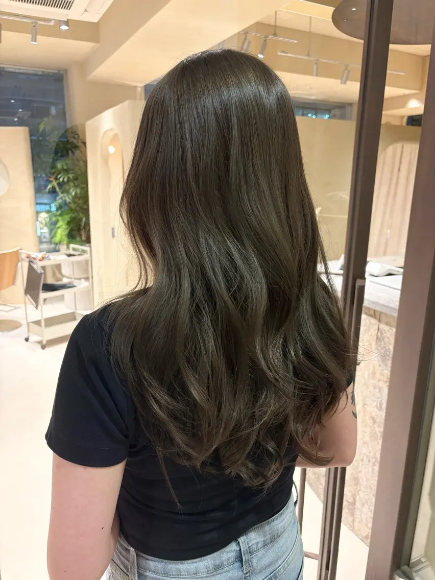 ロング ヘアカラー メンズ／顔周りカ ット中目黒akaneのヘアスタイル