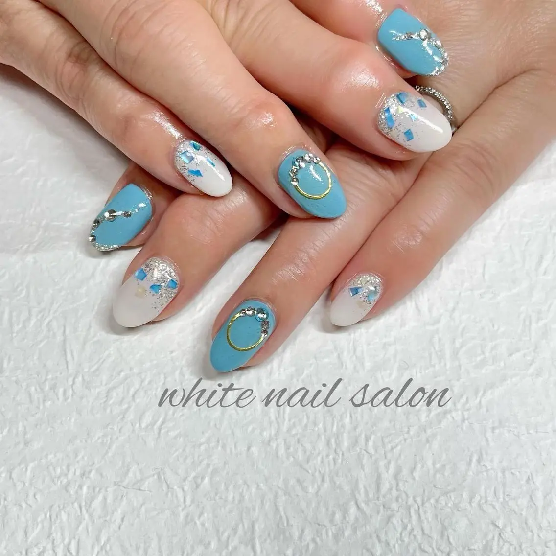 ネイル ジェルネイル ハードジェル ラメ(グリッター) 持ち込み ソフトジェル ハンドネイル white nail salonのネイルデザイン