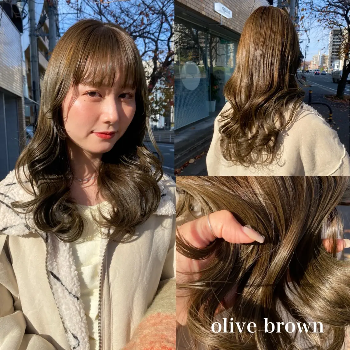 セミロング カット ヘアカラー トリートメント qpula misuzuのヘアスタイル
