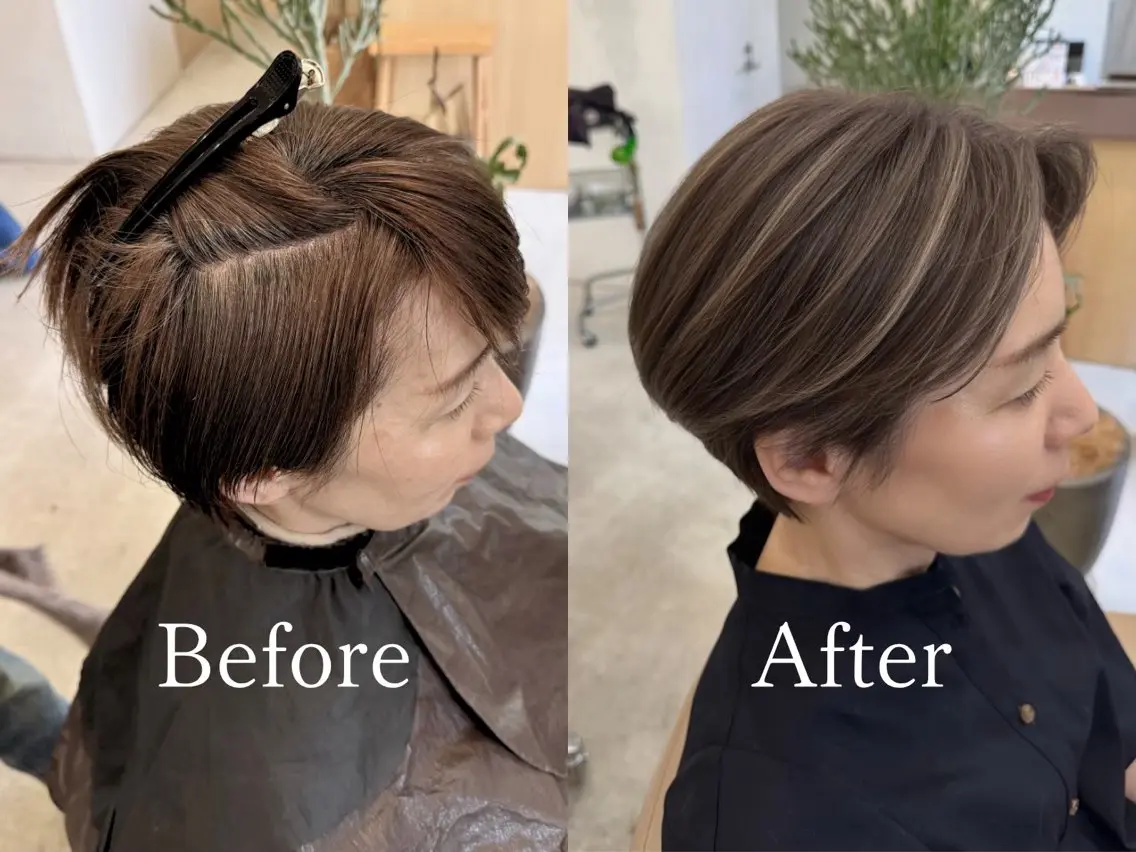 カラー ハイライトカラー 藤本 豪海のヘアスタイル