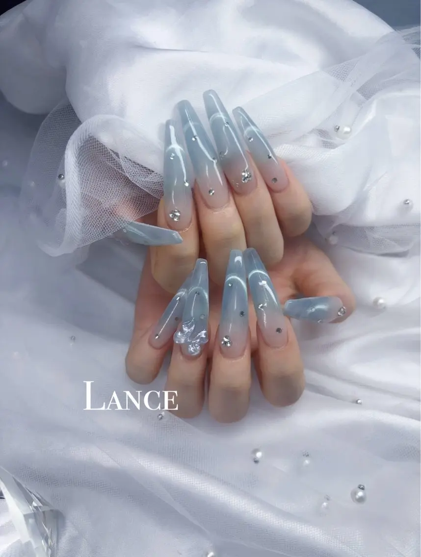 ネイル キラキラネイル 韓国ネイル ワンカラーネイル 夏ネイル ワンホンネイル ハンドネイル Lance nailのネイルデザイン