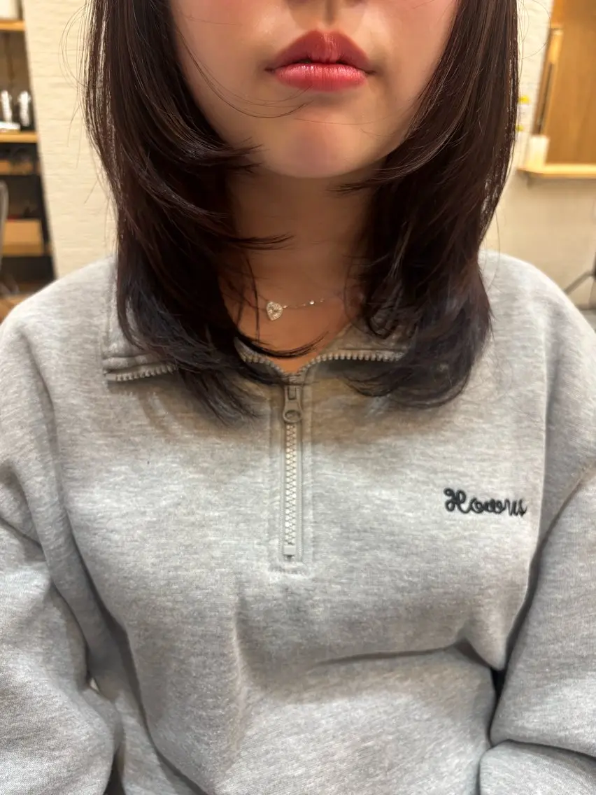 ミディアム ハッシュカット カット ROPE 💎かなみ💎のヘアスタイル