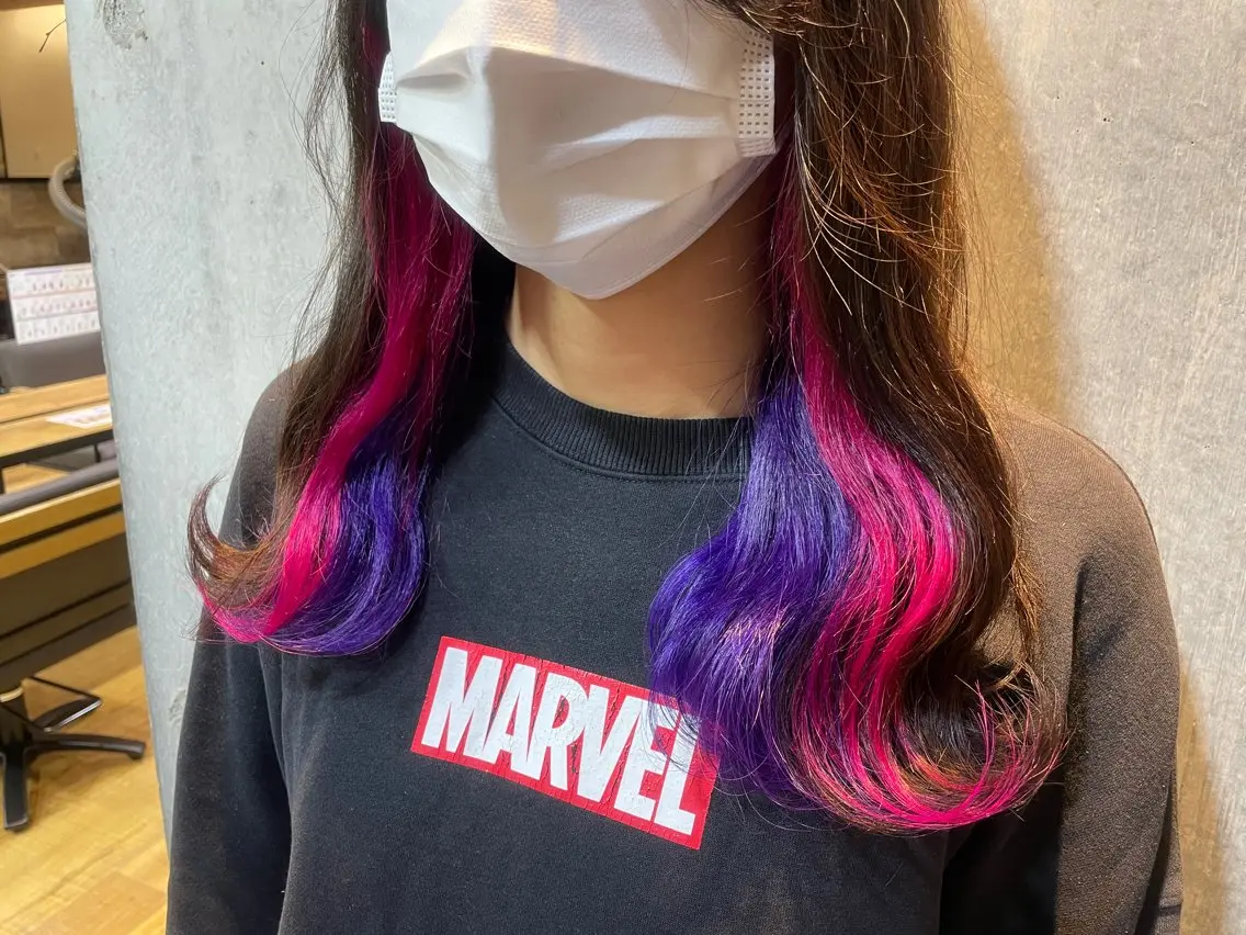 ロング カラー ヘアカラー トリートメント 齋藤 結愛のヘアスタイル