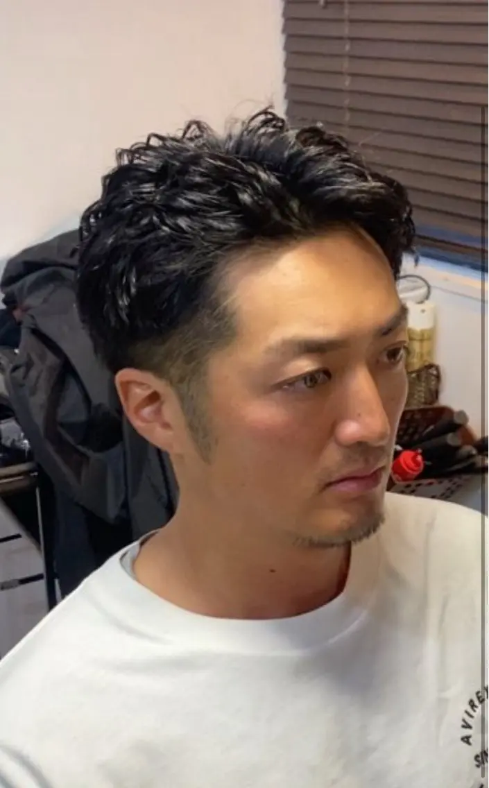 パーマ ヘアアレンジ メンズ カット パーマ 20代〜40代 大塚🌱松原大将のヘアスタイル