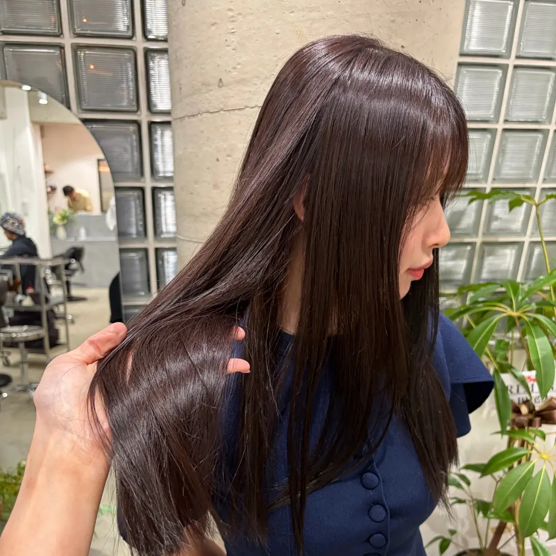 前髪カット+カラー+5stepTr+髪質改善ウルトワTr（ヘッドスパ10分付）の写真