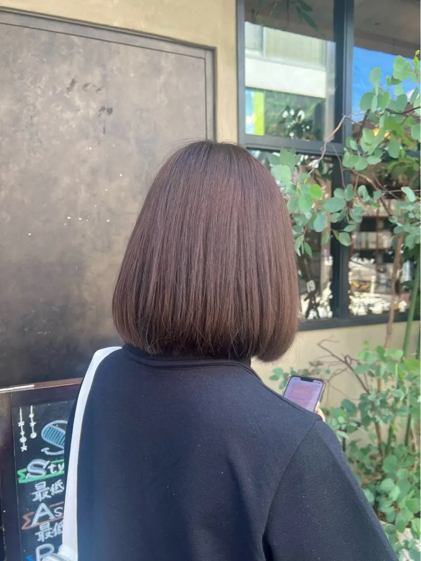 ミディアム ヘアカラー トリートメント 大武 楓のヘアスタイル
