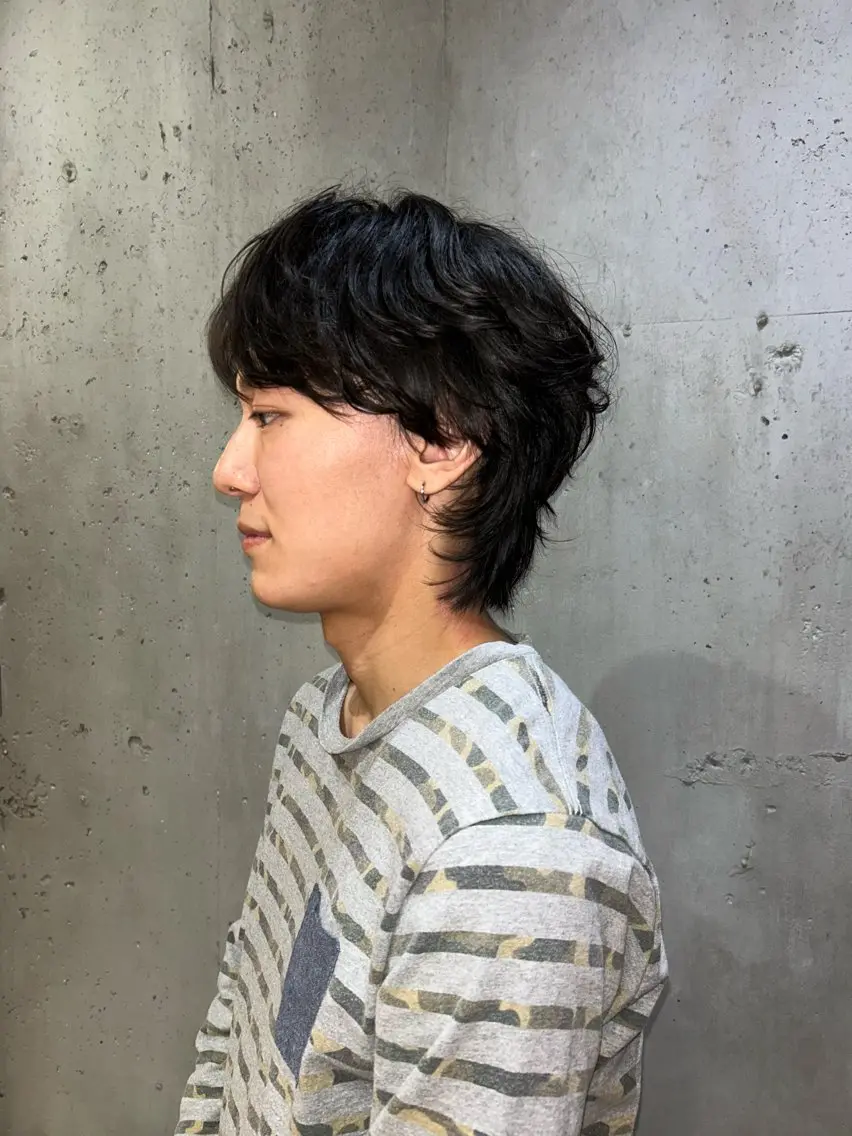 メンズ センターパート メンズウルフカット ウルフカット HARU ☑️のヘアスタイル
