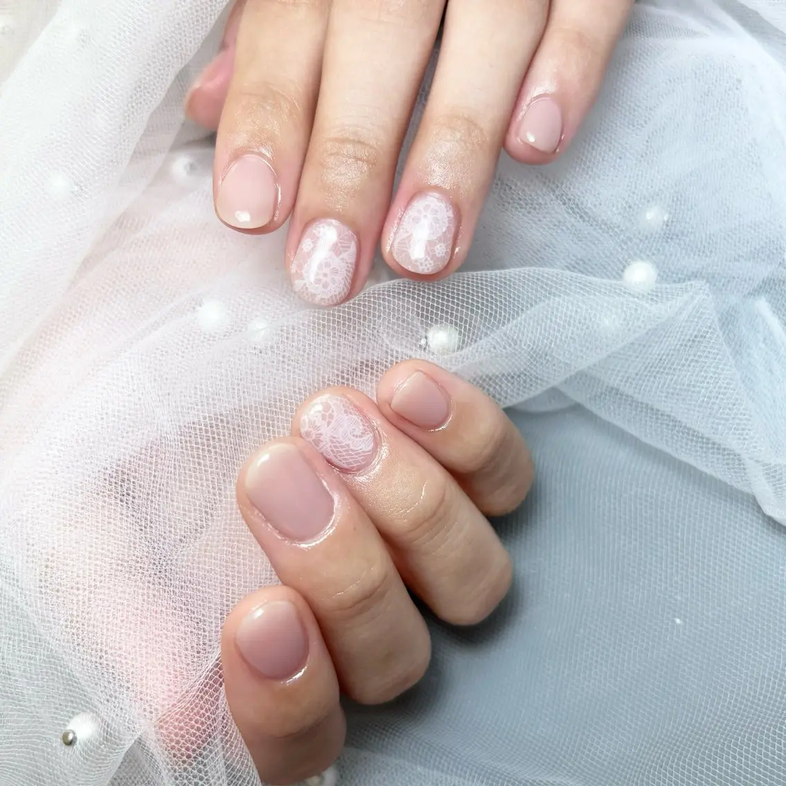 ネイル アートネイル レース 持ち込み ワンカラーネイル ピンク nailroom DIASOMNIAのネイルデザイン