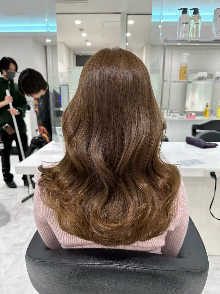 ミディアム カラー ヘアカラー ♡上品韓国髪♡ブラ ウン/SAYATOのヘアスタイル