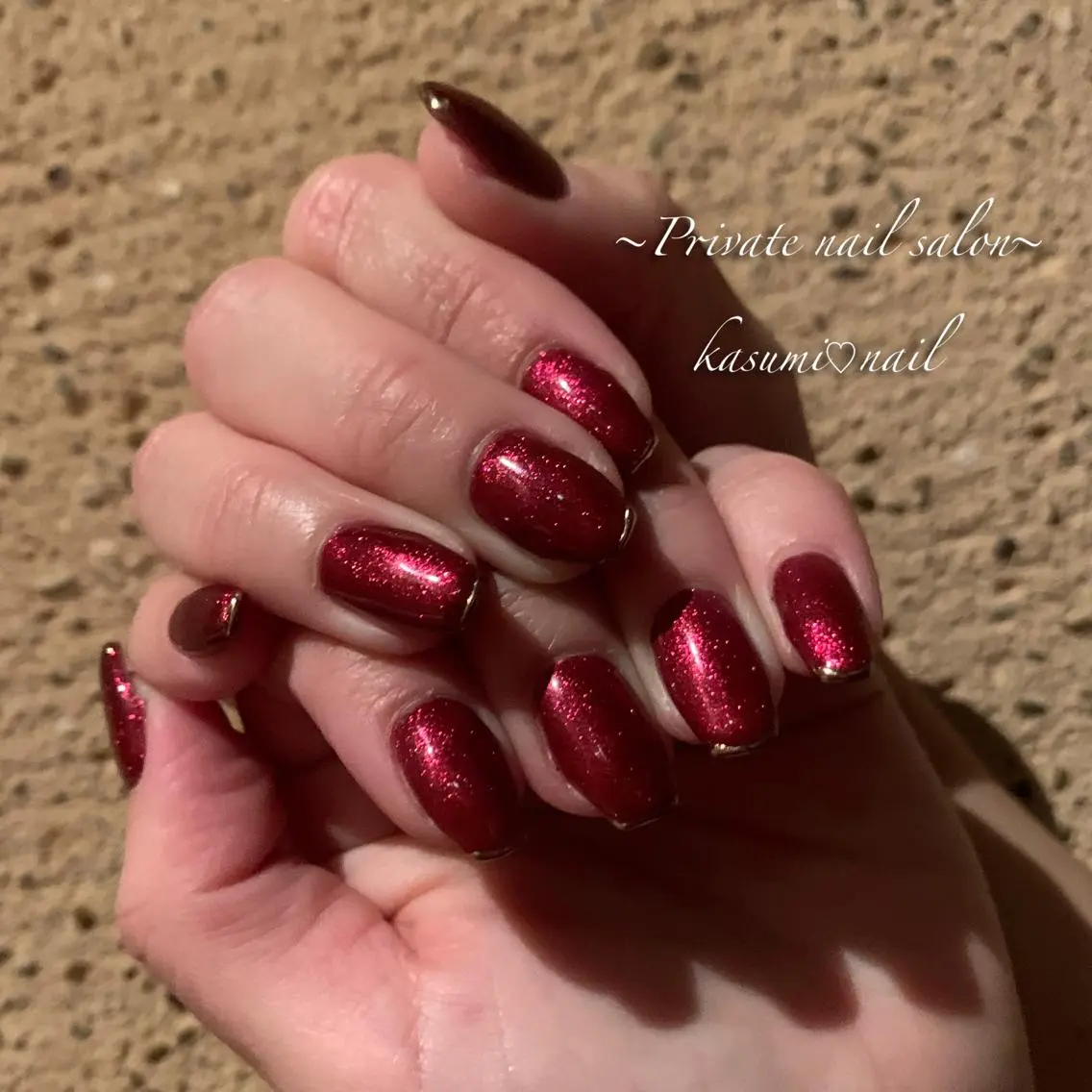 ネイル マグネットネイル ミラーネイル ニュアンスネイル KASUMI♡ Nailのネイルデザイン