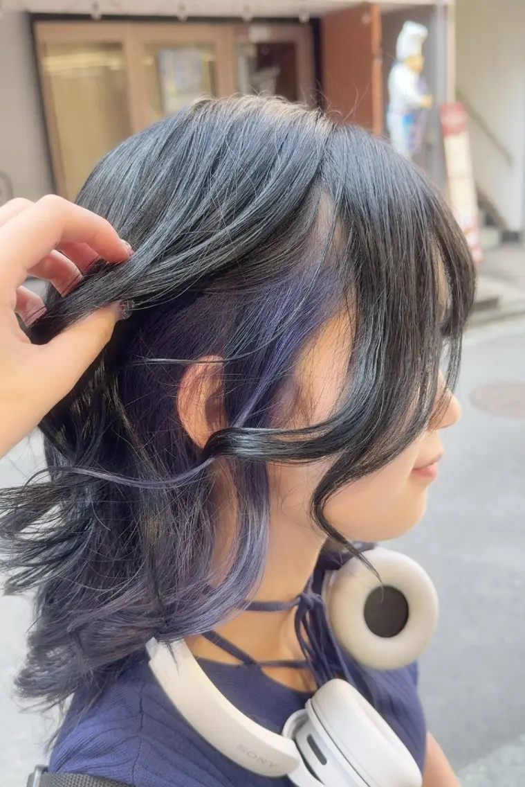 ミディアム カラー インナーカラー ヘアカラー 🎀藤沢ハイトーン ららのヘアスタイル