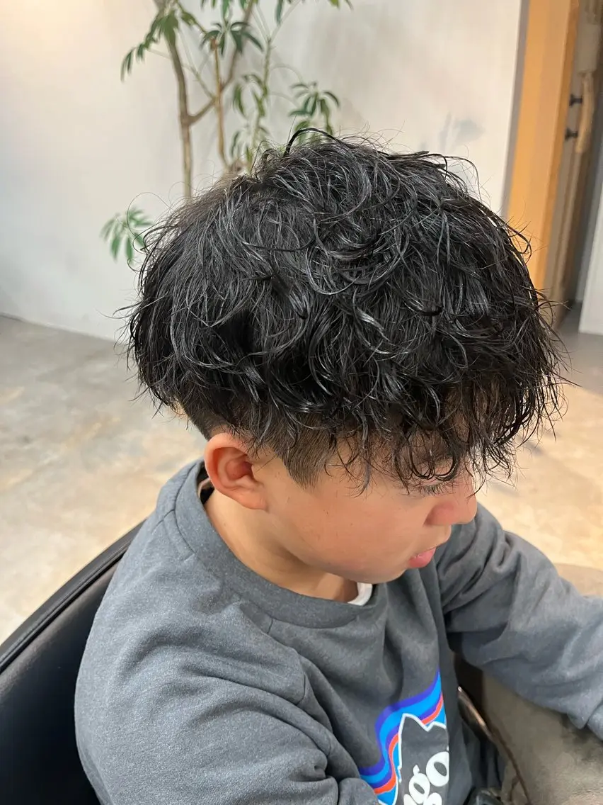パーマ メンズ カット パーマ 長谷川 啓吾のヘアスタイル