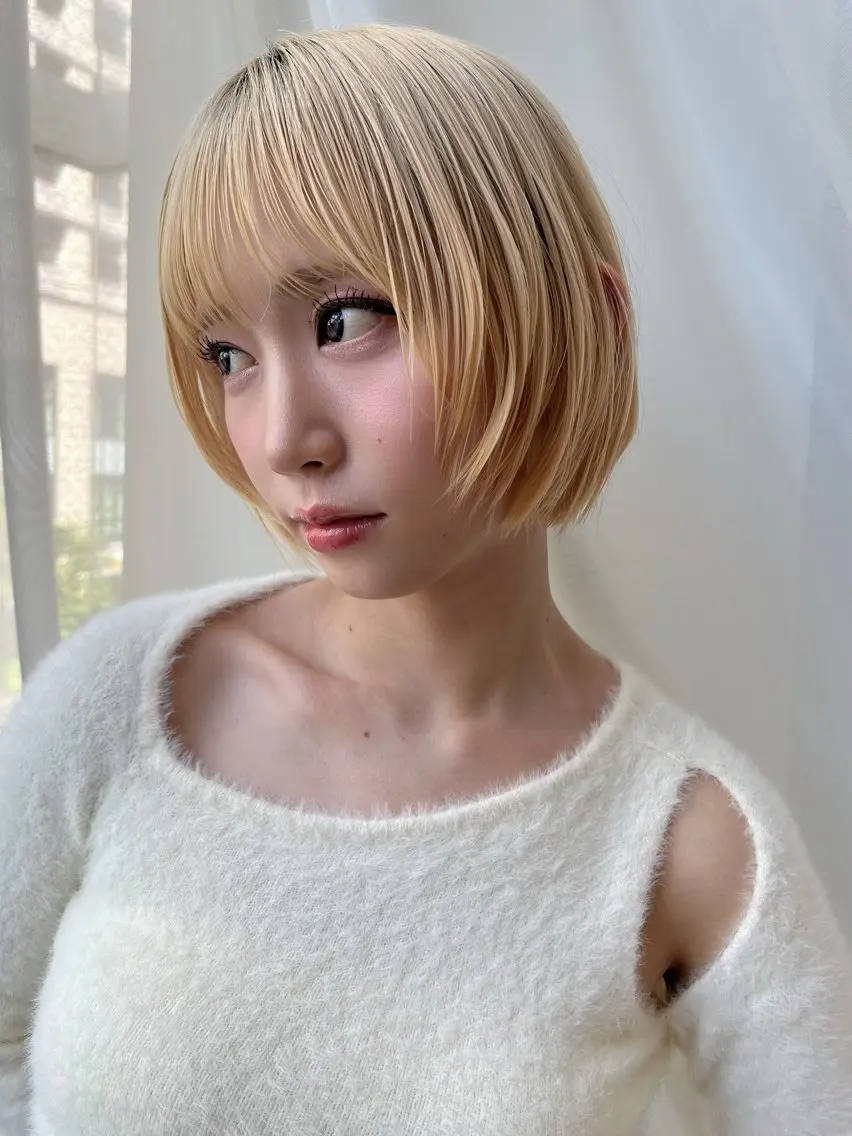 ショート カラー ボブ カット 望月威吹/表参道/レ イヤー/似合わせのヘアスタイル