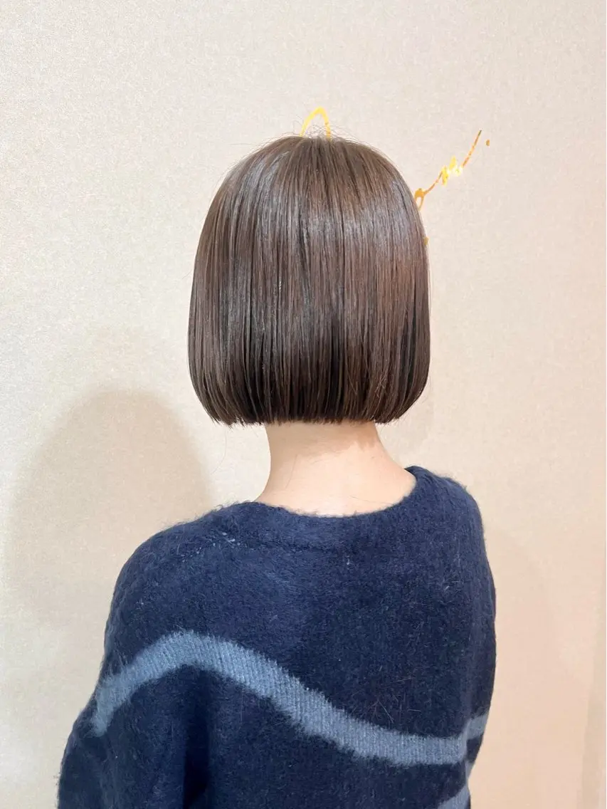 ショート カラー ボブ 縮毛矯正 ciyon. ヘア デザイナー ayaのヘアスタイル