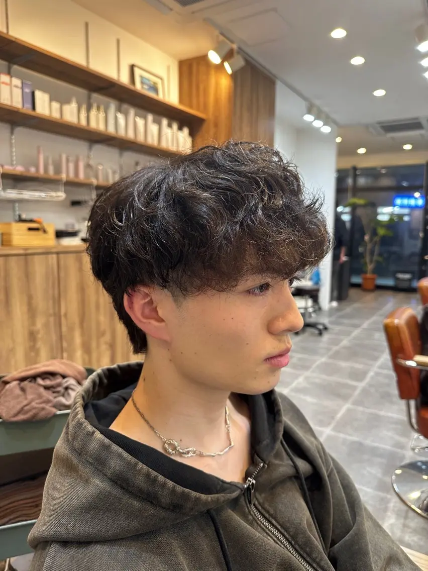 パーマ メンズ マッシュ メンズパーマ ✨柏💎ikumi 💎✨のヘアスタイル