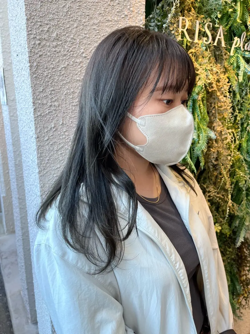 セミロング ヘアカラー 🪽ナチュラルヘア＊ 大下唯奈🪽🫧のヘアスタイル