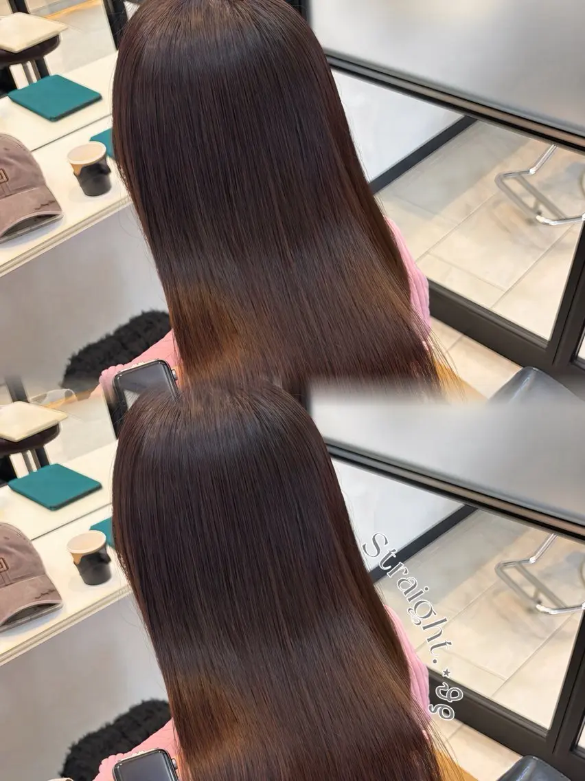 ロング パーマ 縮毛矯正 カット 縮毛矯正 トリートメント MAKO/モテ髪/ ハイトーン/赤みなしのヘアスタイル