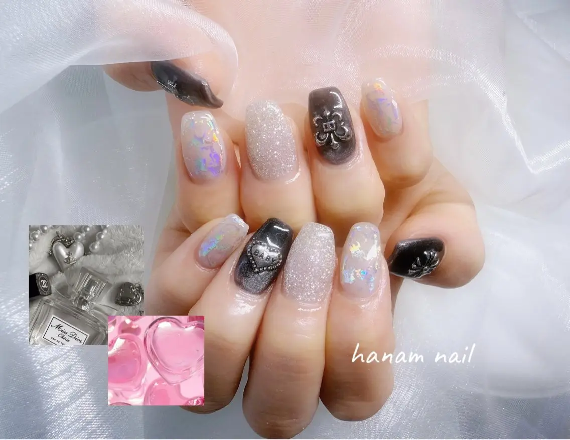 ネイル ハンドネイル hanam nail 🌿🩵ハナムネイルのネイルデザイン