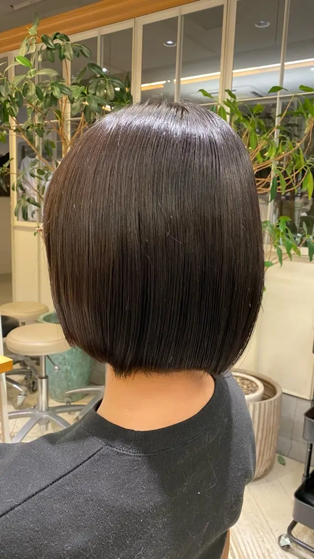 【当日予約可🙆♀️】ブリーチなし透明感の出るワンカラー➕ツヤツヤトリートメント🫧の写真