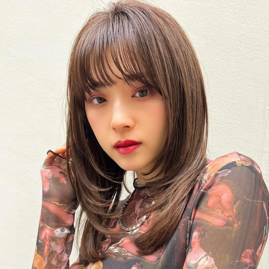 ミディアム カラー パーマ ヘアアレンジ メンズ キッズ ネイル マツエク・マツパ アイブロウ 丁寧なカウンセリング 🌿Chiemi🌿のヘアスタイル