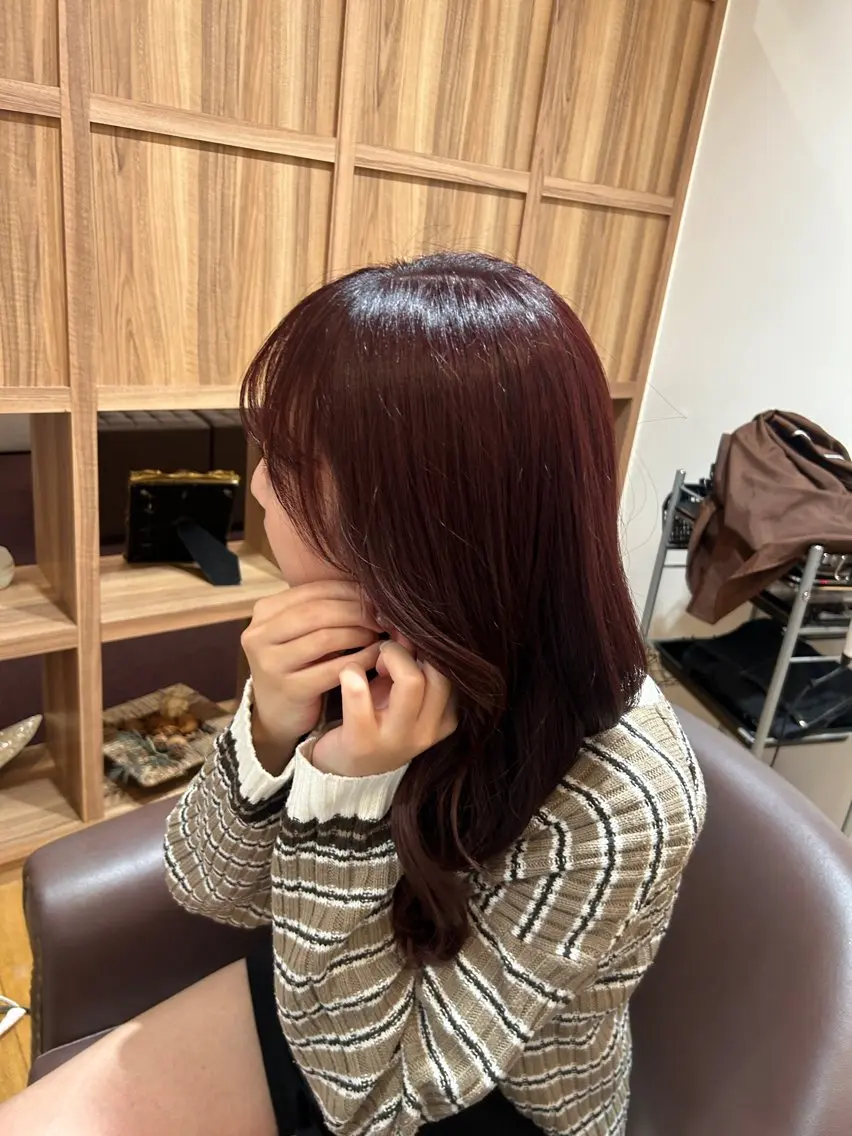 カラー ブリーチ ブラウンカラー ブリーチなしカラー レッドカラー ヘアカラー CLEO hair / shionのヘアスタイル