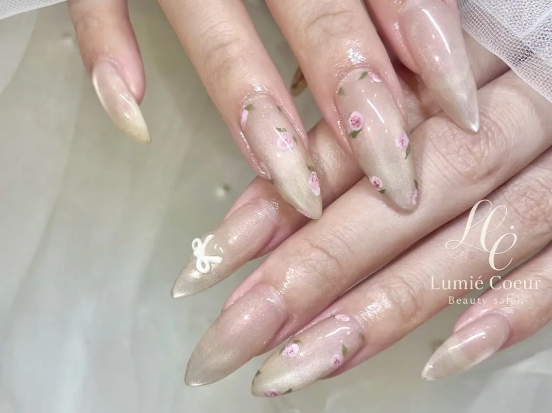 ネイル マグネットネイル フットネイル LumiéCoeur Nanaeのネイルデザイン