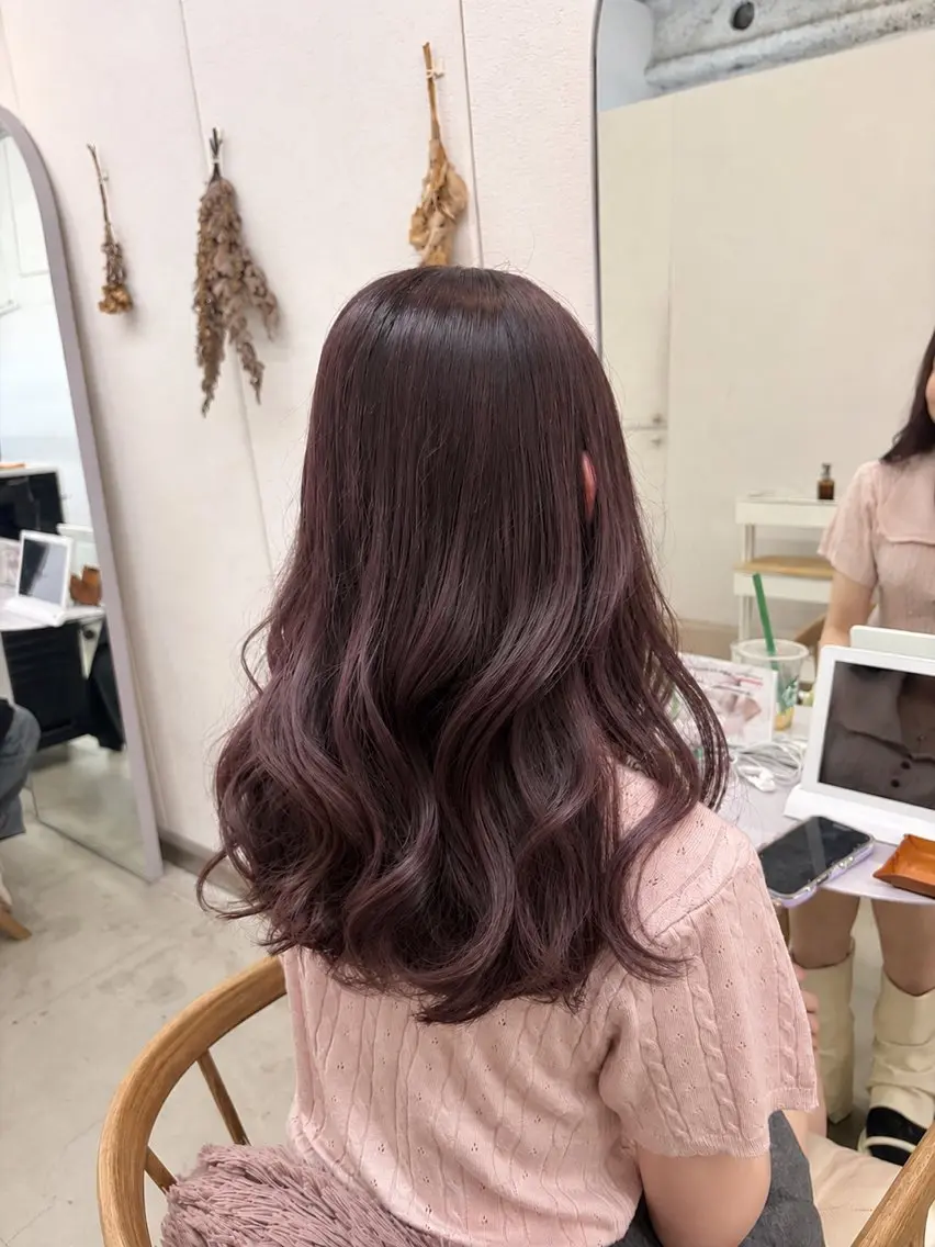 セミロング カラー ヘアカラー トリートメント 透明感カラー/名古屋 /栄/木下奈々望のヘアスタイル