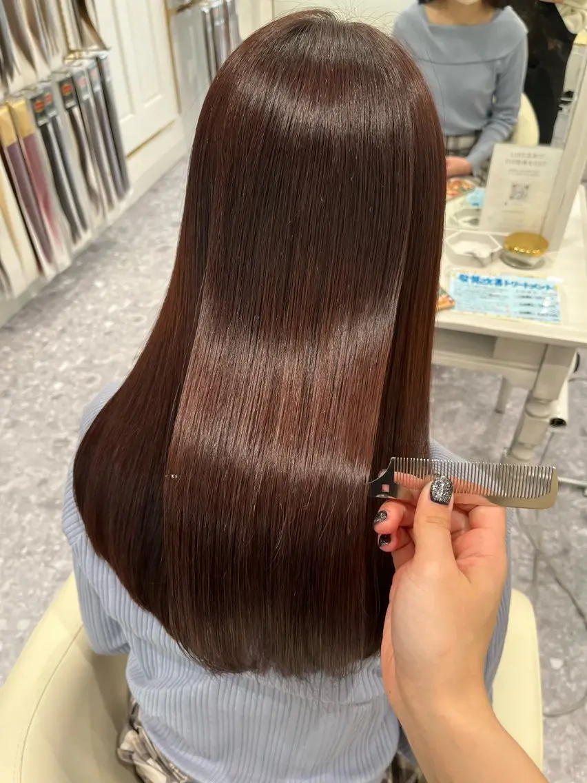 ロング カット ヘアカラー トリートメント 河西 楓のヘアスタイル