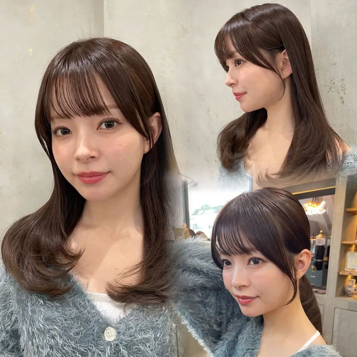 ロング 髪質改善/縮毛矯正/ レイヤーカットななこのヘアスタイル