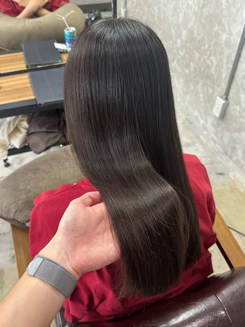 ロング カット ヘアカラー トリートメント 山口 智也のヘアスタイル