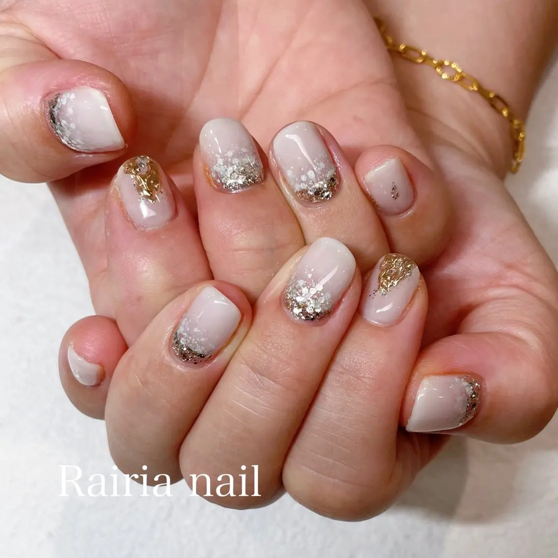 ネイル アートネイル ジェルネイル 持ち込み ニュアンスネイル パラジェル Rairia nail本八幡店のネイルデザイン