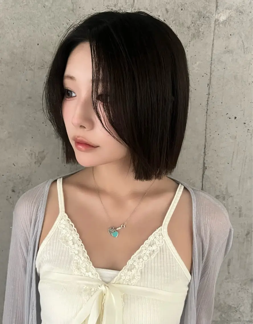 ショート 韓国風ヘア タッセルカット カット 韓国ボブ/ハッシュ カットKIRAのヘアスタイル