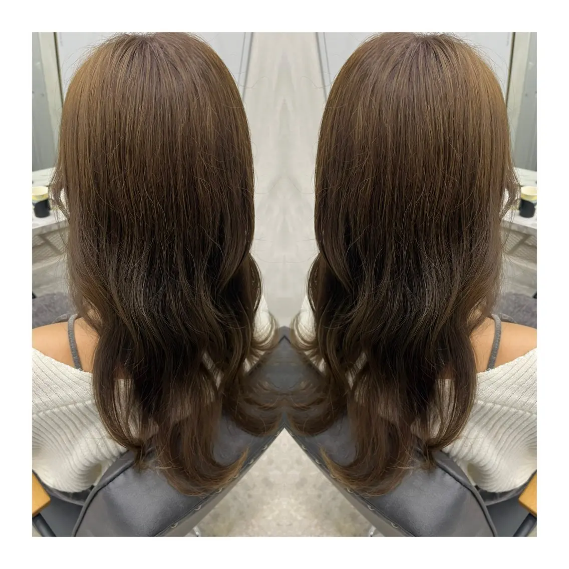 ロング ヘアカラー トリートメント 🩶韓国艶髪🇰🇷 下本夕綺のヘアスタイル