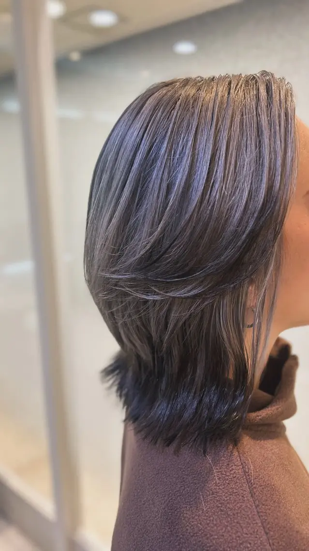 ミディアム カラー ヘアカラー トリートメント 縮毛矯正/髪質改善/ 艶髪ササキナツミのヘアスタイル