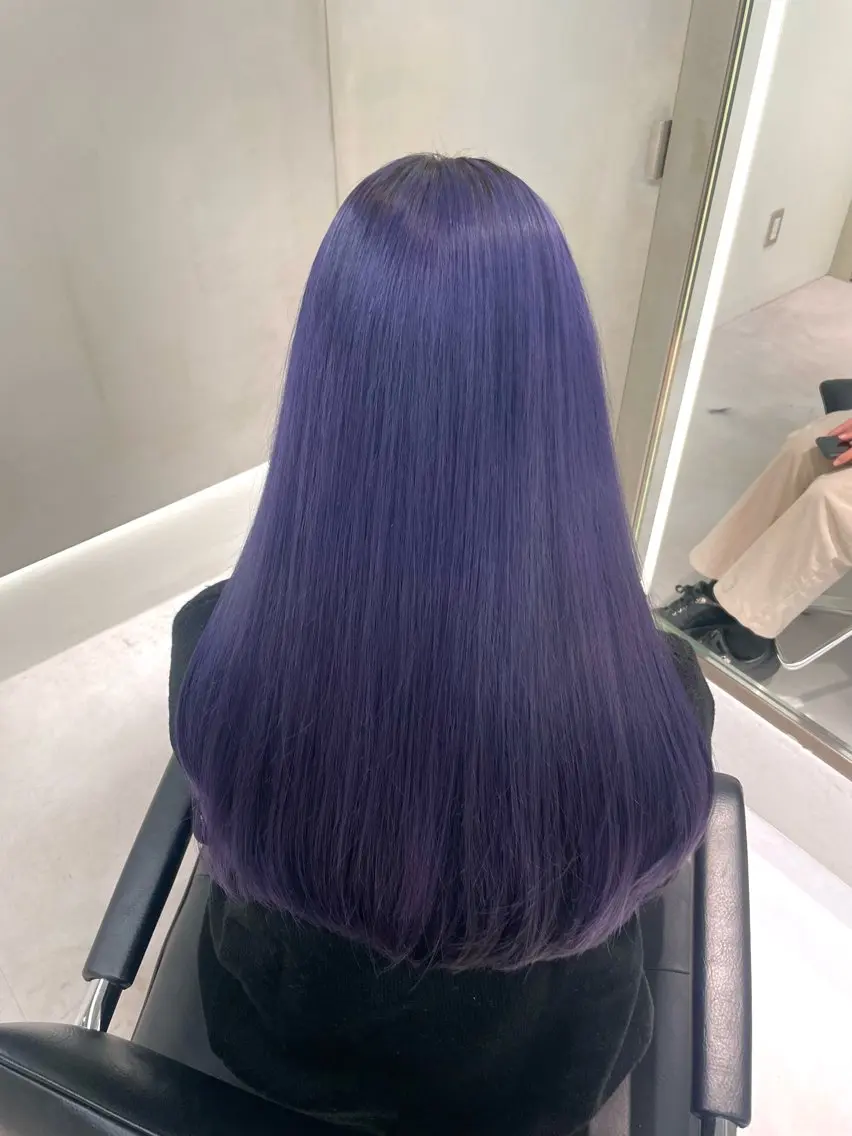ミディアム カラー カット ヘアカラー トリートメント 湯田 竜也のヘアスタイル