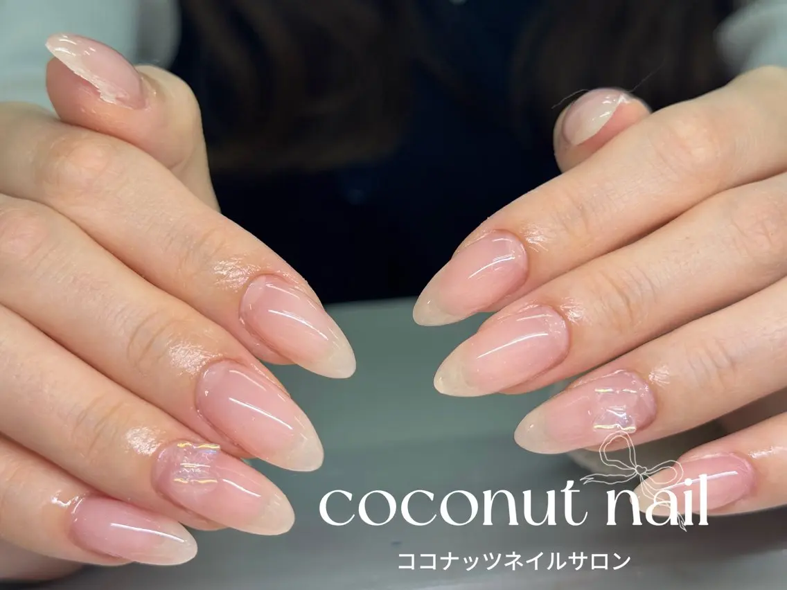 ネイル べっ甲ネイル フレンチネイル キラキラネイル マグネットネイル 大理石ネイル(マーブル) ハンドネイル 神田 ココナッツのネイルデザイン