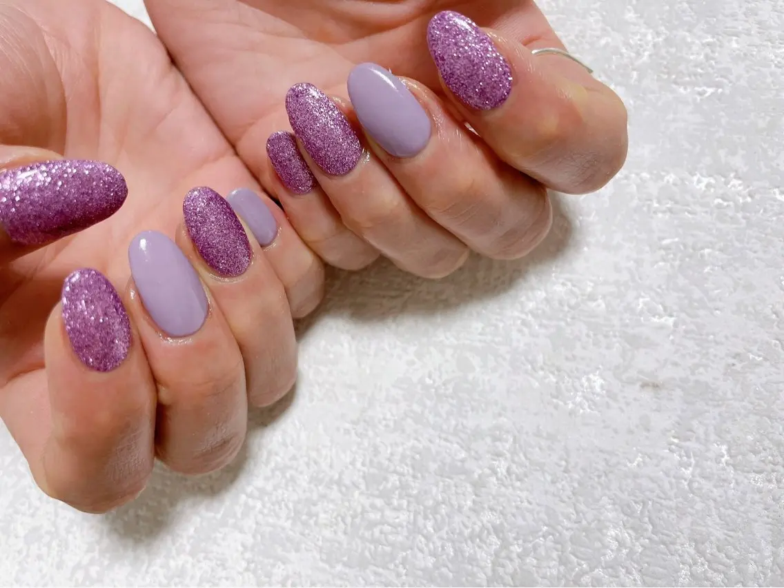 ネイル ジェルネイル ラメ(グリッター) メンズネイル ワンカラーネイル パラジェル kiki nail たまプラーザのネイルデザイン