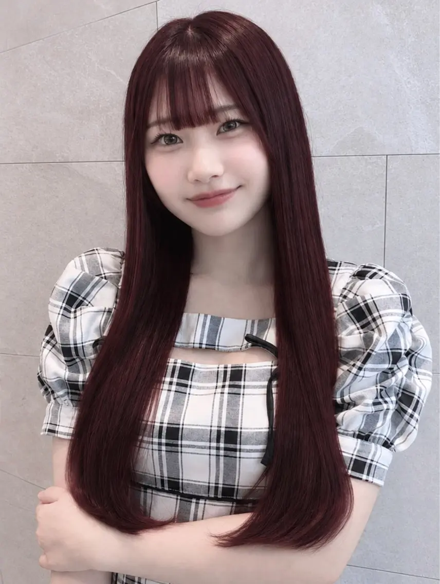 ❤️暖色系❤️ブリーチなしワンカラー+1stepトリートメント🫧韓国風艶髪💖赤やオレンジ系にしたい方にオススメ‼️の写真