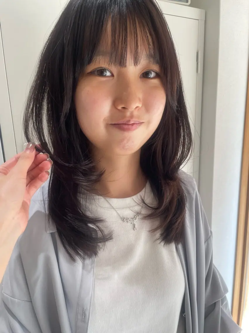 ミディアム カット ヘアカラー トリートメント 【ヘアケア特化型】 ネウィ京橋 juriのヘアスタイル