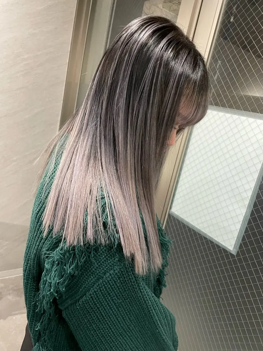 ロング ヘアカラー トリートメント 髪質改善×縮毛矯正 ×艶カラーNAOのヘアスタイル