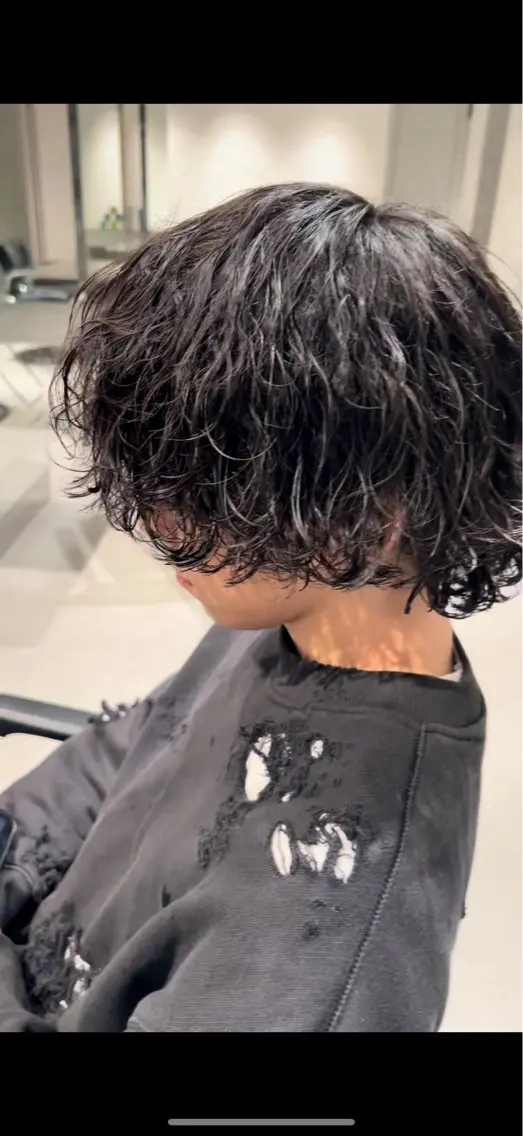 パーマ メンズ メンズパーマ 刈り上げ 波巻きパーマ メンズ/佐藤 恒輝のヘアスタイル