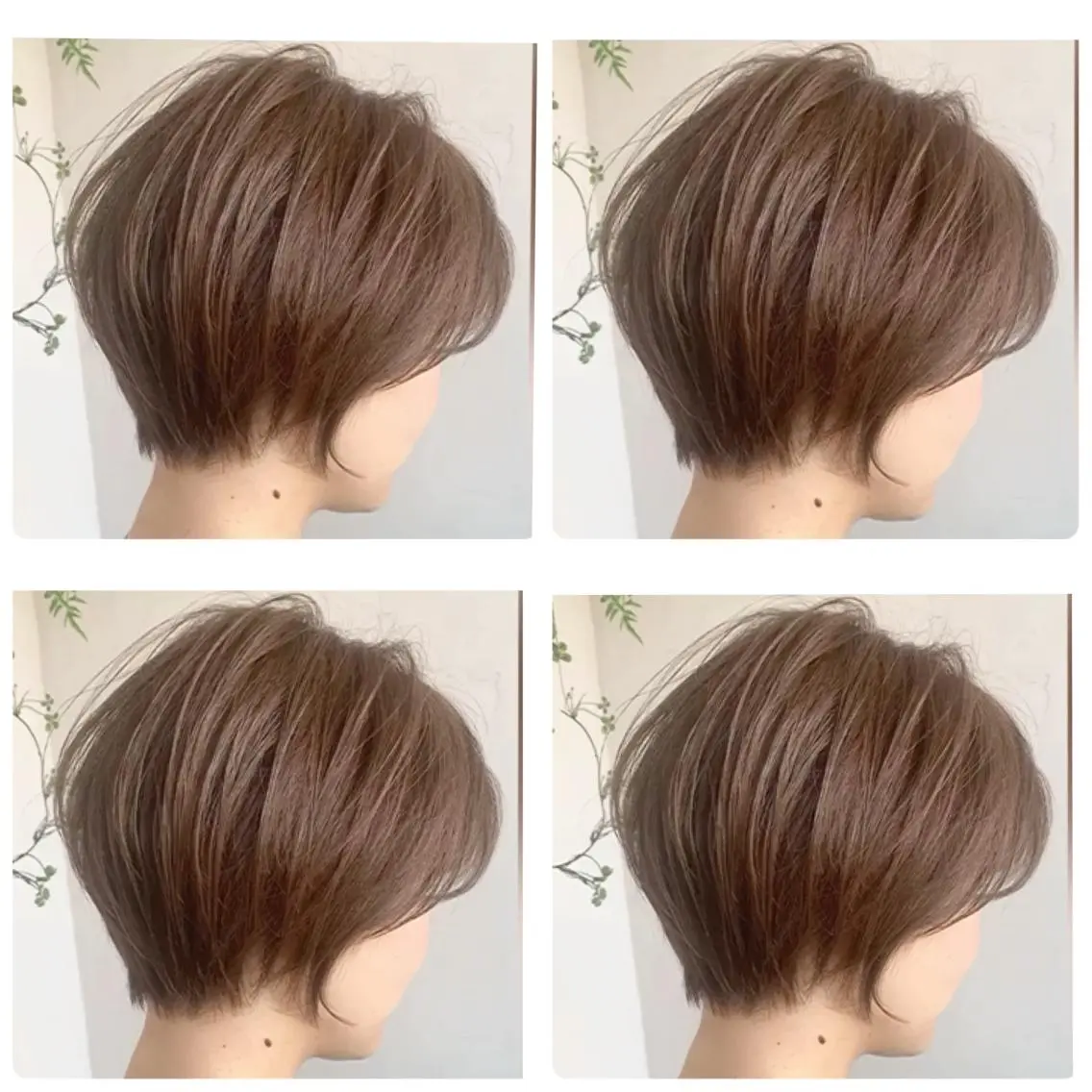 ショート カラー ショートボブ ハンサムショート 丸みショート ハイライトカラー ボブ カット ヘアカラー トリートメント 京都大人女性ショート 徒歩1分/秋山のヘアスタイル
