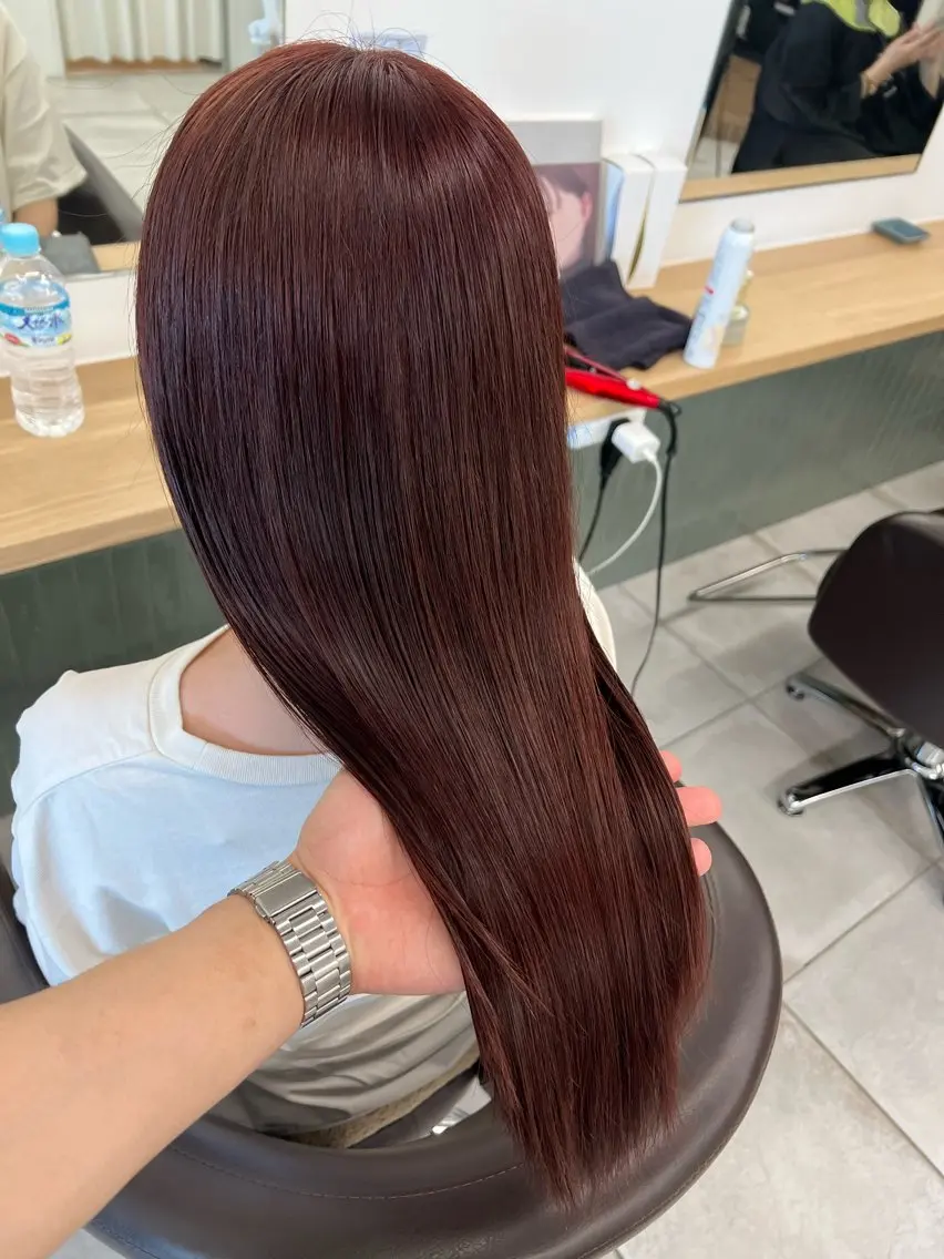 ロング カラー カット ヘアカラー トリートメント 赤みゼロ/透明感 カラー🌿KANTAのヘアスタイル