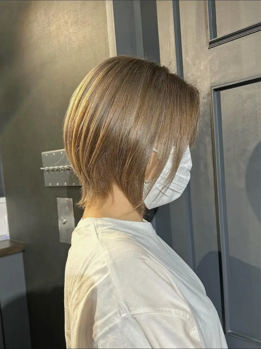 ショート ヘアカラー トリートメント みきゆうか🫧 大人可愛い製造機🫧のヘアスタイル