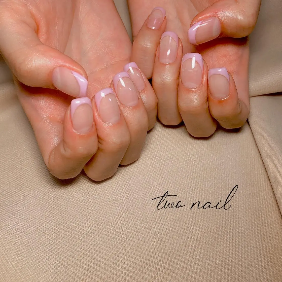 ネイル アートネイル フットネイル ハート ニュアンスネイル ホワイト two nailのネイルデザイン